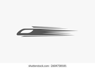 train speed move fast shillouette logo