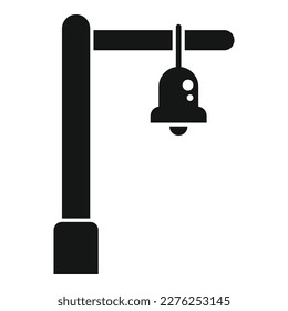 Train station bell icon simple vector. People city. Travel ticket