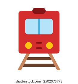 Train Station Flat Icon Design For Personal nad Commercial Use