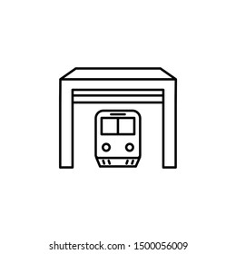 Train station train icon. Element of train station icon