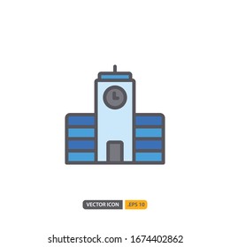 Bahnhofssymbol einzeln auf weißem Hintergrund. für Ihr Webdesign, Logo, App, UI. Vektorillustration Grafik Illustration und bearbeitbarer Strich. EPS10.