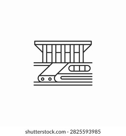 train station icon sign vector