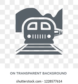 Train station icon. Trendy flat vector Train station icon on transparent background from Architecture and Travel collection. 