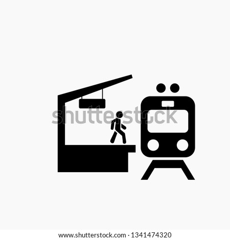 train station icon vector