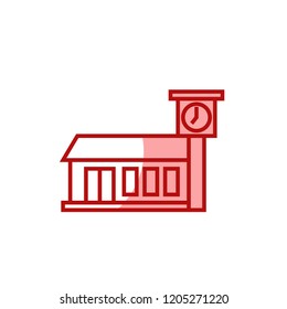 train station icon vector. building icon modern style