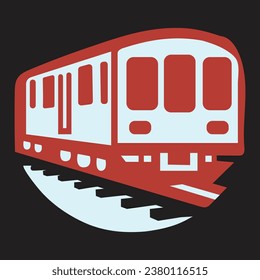 
símbolo del símbolo del vector del icono de la estación de tren aislado. Pasos 10
