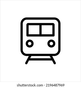 Symbol der Bahnstation auf der Zugstation, Vektorgrafik