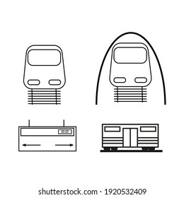 estación de tren sobre fondo blanco, ilustración vectorial