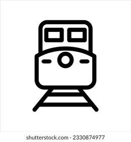 Train station railway vector icon