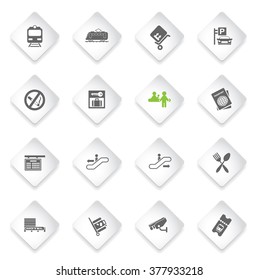 Train station  simple symbols for web and user interface