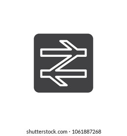 Train station vector icon. filled flat sign for mobile concept and web design. simple solid icon. Symbol, logo illustration. Pixel perfect vector graphics