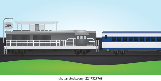 Train station waiting space. vector