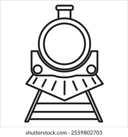 Train stock icon outline vector