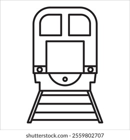 Train stock icon outline vector