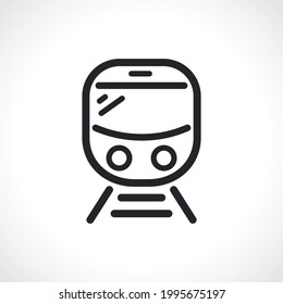 train or subway line icon