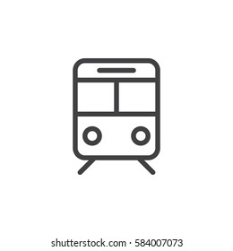 Train Subway Line Icon Outline Vector Stock Vector (Royalty Free ...