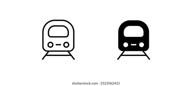 Carga del ferrocarril, Botón del icono del metro, Vector, muestra, símbolo, logotipo, ilustración, movimiento editable, estilo plano del diseño aislado en blanco