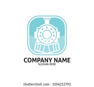 train and subway transportation vector icon logo design template