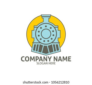 train and subway transportation vector icon logo design template