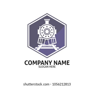 train and subway transportation vector icon logo design template