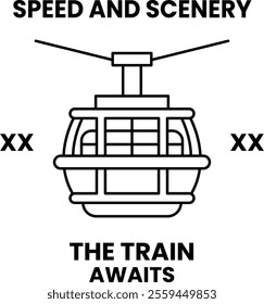 A train is suspended in the air