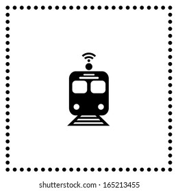 train symbol on white background 