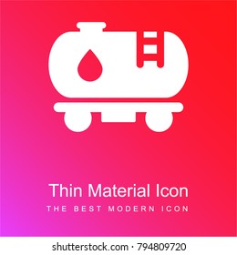 Train tank wagon red and pink gradient material white icon minimal design