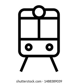 train thin line vector icon
