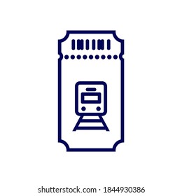Train Ticket icon design logo vector template, Icon Symbol, Creative design concept