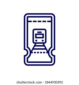 Train Ticket icon design logo vector template, Icon Symbol, Creative design concept