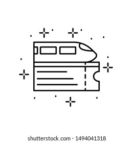 Train, ticket icon. Element of gap icon