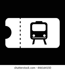 Train ticket icon illustration design