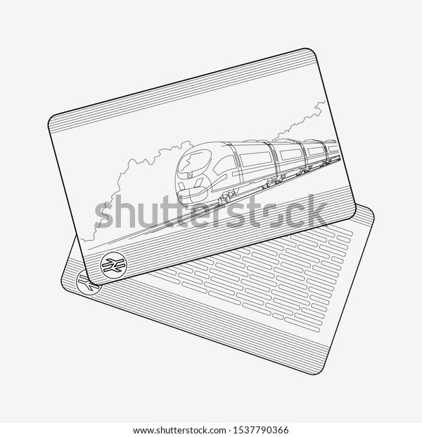 Train ticket icon line element. Vector\
illustration of train ticket icon line isolated on clean background\
for your web mobile app logo\
design.