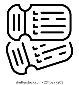 Train ticket icon outline vector. Railway signal. Track barrier