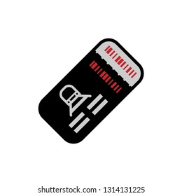 Train Ticket Icon. Pass Card Symbol for Info Graphic, Design Elements, Websites, Presentation and Application - Vector.
