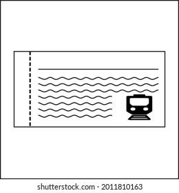 train ticket icon. simple icons for travel and vacation related websites, marketplaces and apps