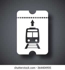 Train Ticket Icon, Vector