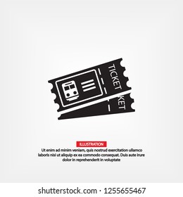  train ticket , icon. Vector  Eps 10 