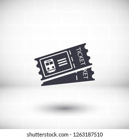  train ticket , icon. Vector  Eps 10 