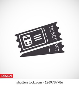  train ticket , icon. Vector  Eps 10 
