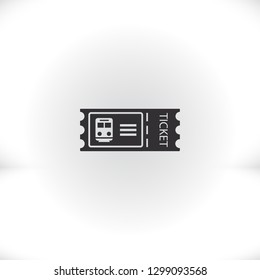  train ticket , icon. Vector  Eps 10 