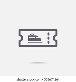train ticket , icon. Vector Eps 10