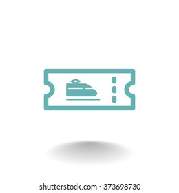 train ticket , icon. Vector Eps 10