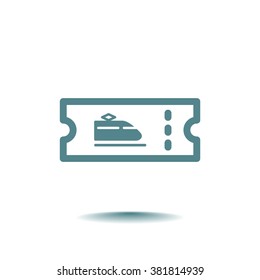 train ticket , icon. Vector Eps 10