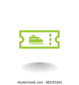 train ticket , icon. Vector Eps 10