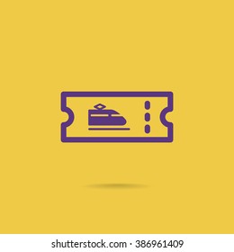 train ticket , icon. Vector Eps 10