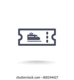 train ticket , icon. Vector Eps 10