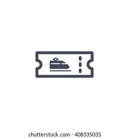train ticket , icon. Vector Eps 10
