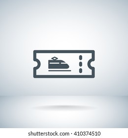 train ticket , icon. Vector Eps 10