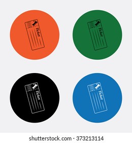 Train ticket Vector icon